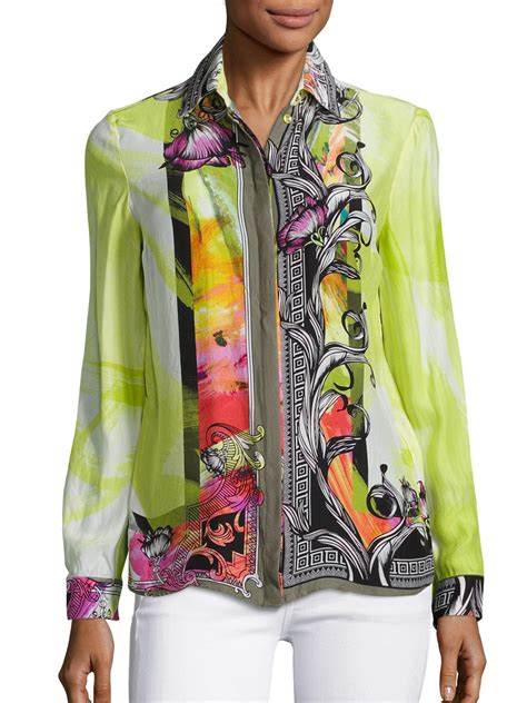 versace silk blouse.